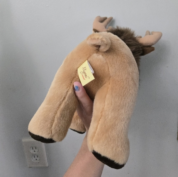 Aurora Miyoni ELK Big Realistic Plush Stuffed Buddy Brown & Tan - Picture 6 of 12
